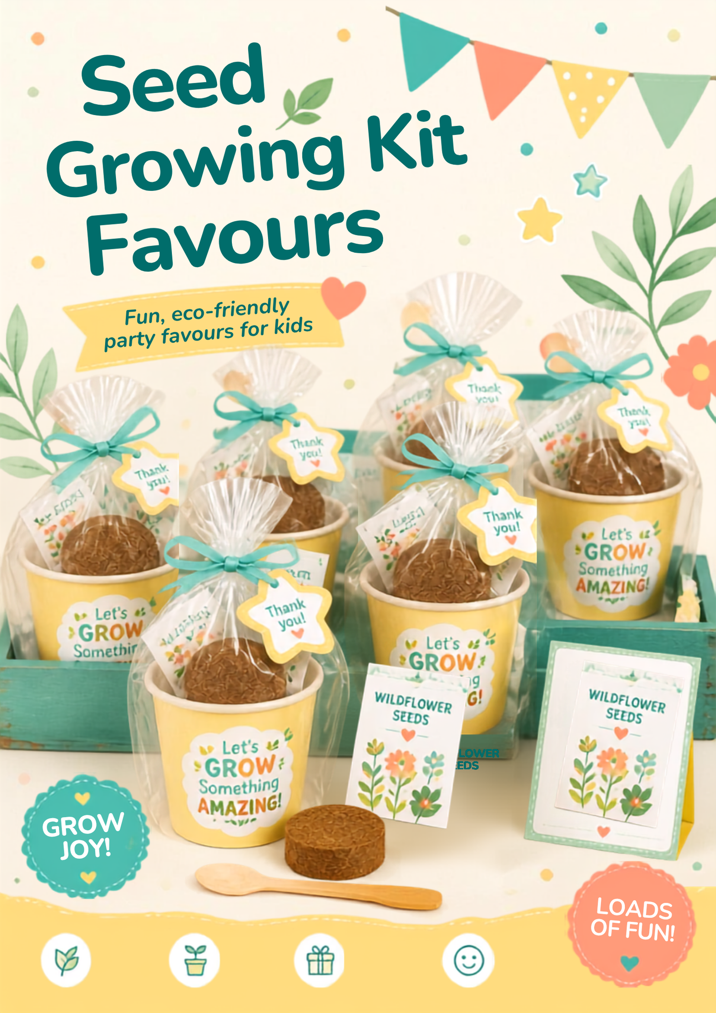 Luxury Personalised Seed Planting Kit - Per 10