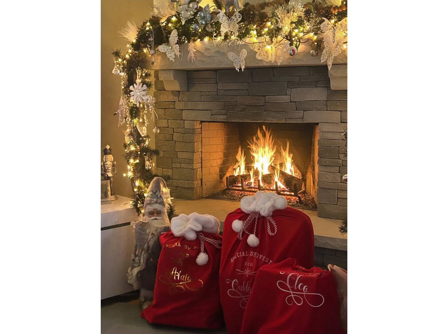 Luxury Personalised Red Velvet Santa Sack