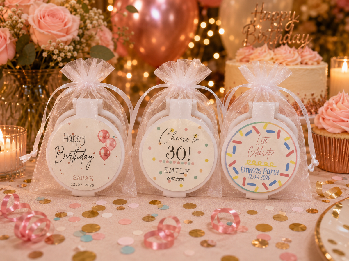 Personalised Birthday Compact Mirror Favours – Pack of 10