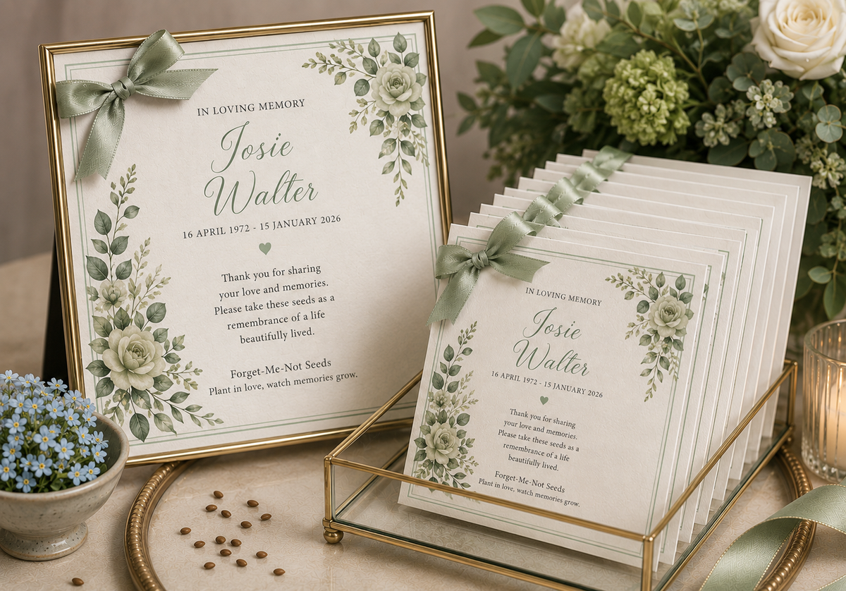 Personalised Memorial Seed Envelopes