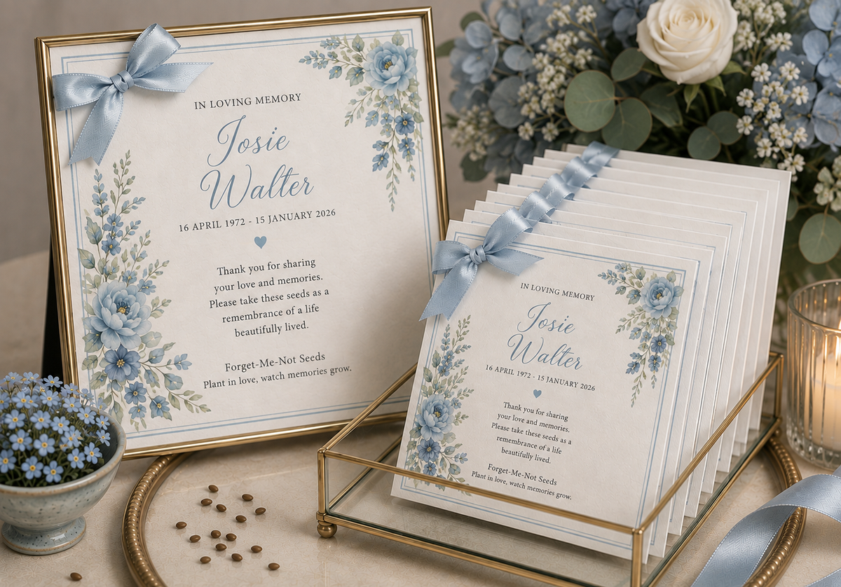 Personalised Memorial Seed Envelopes
