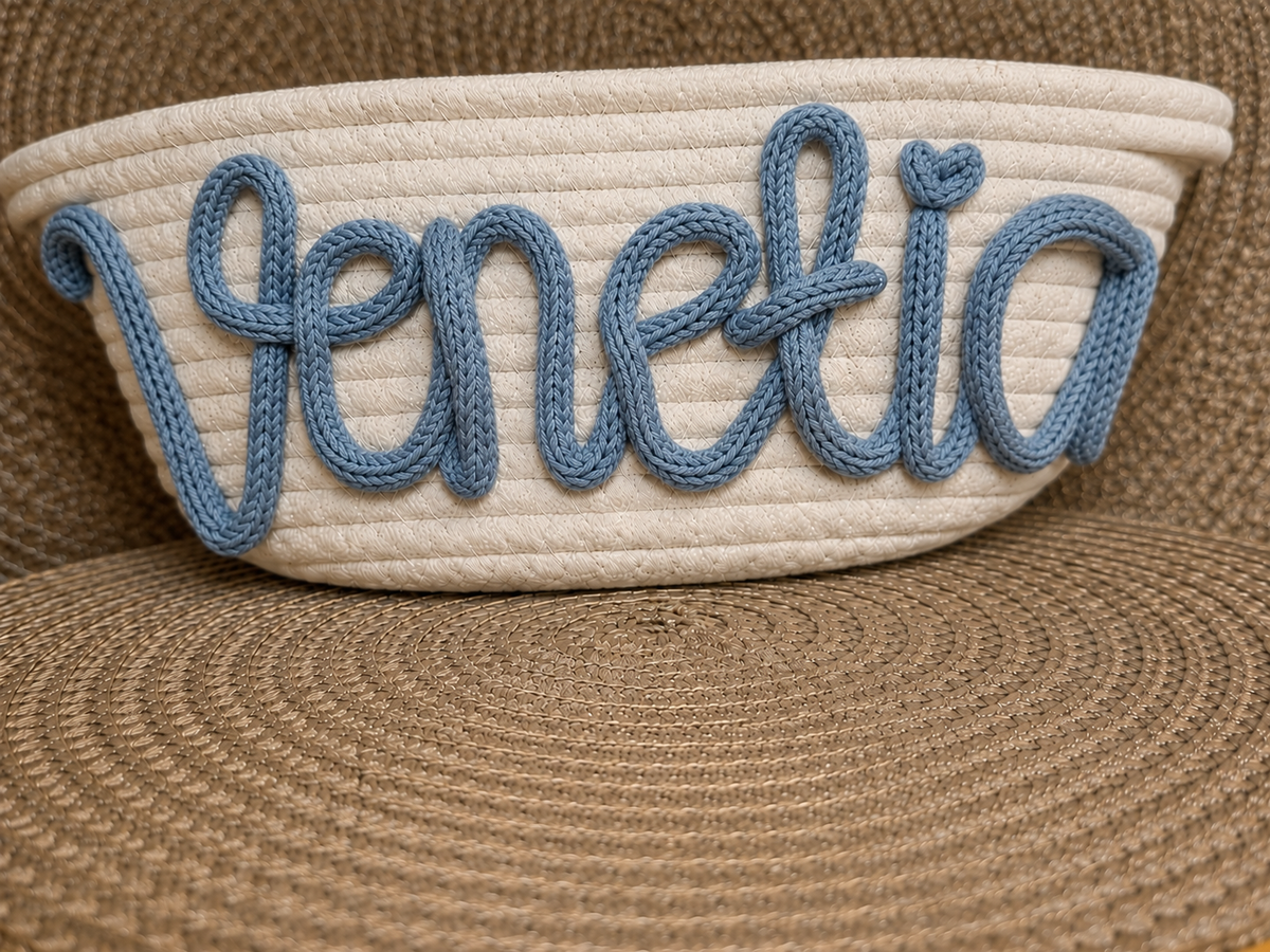 Personalised Tricotin Name Gift Basket