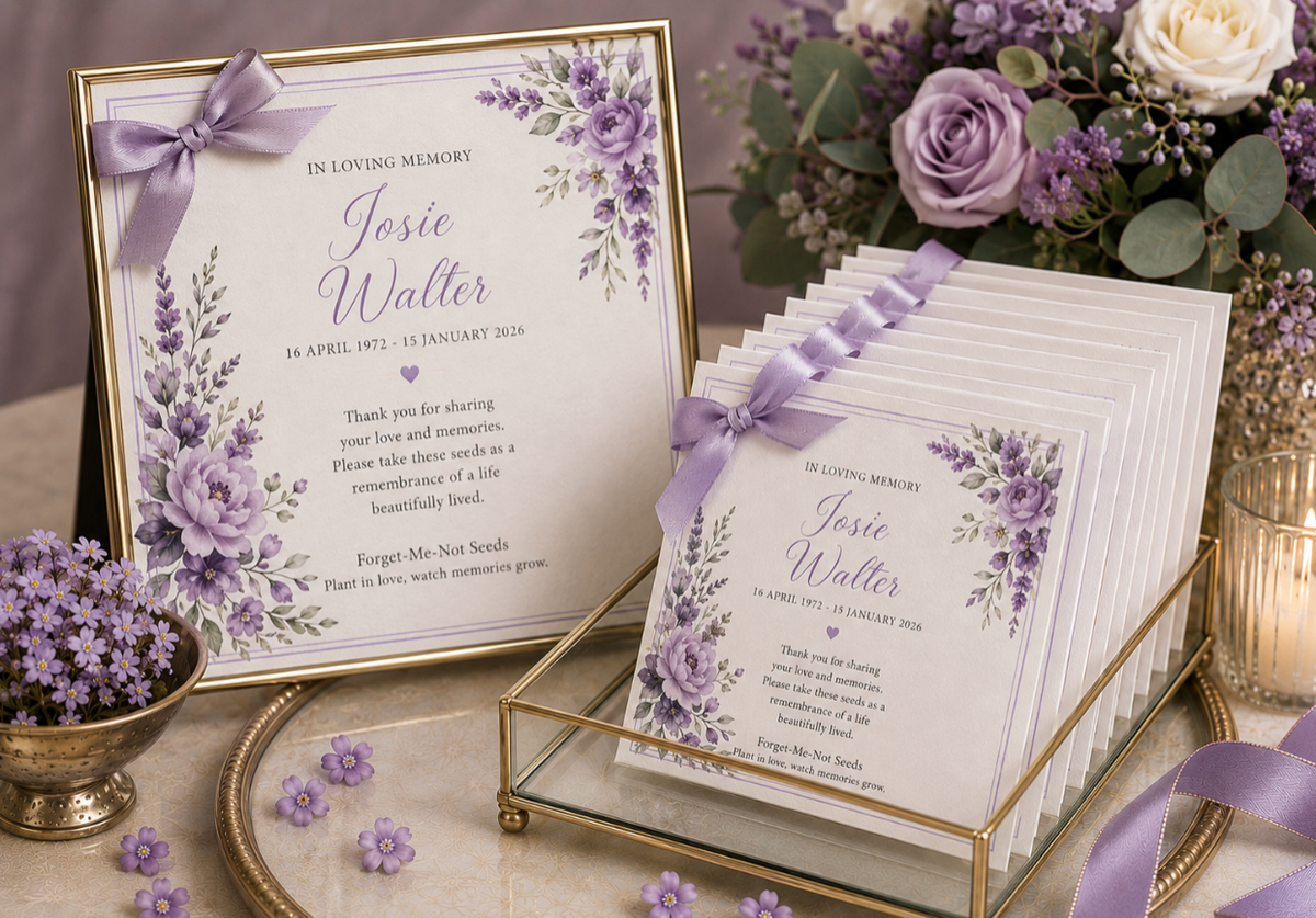 Personalised Memorial Seed Envelopes