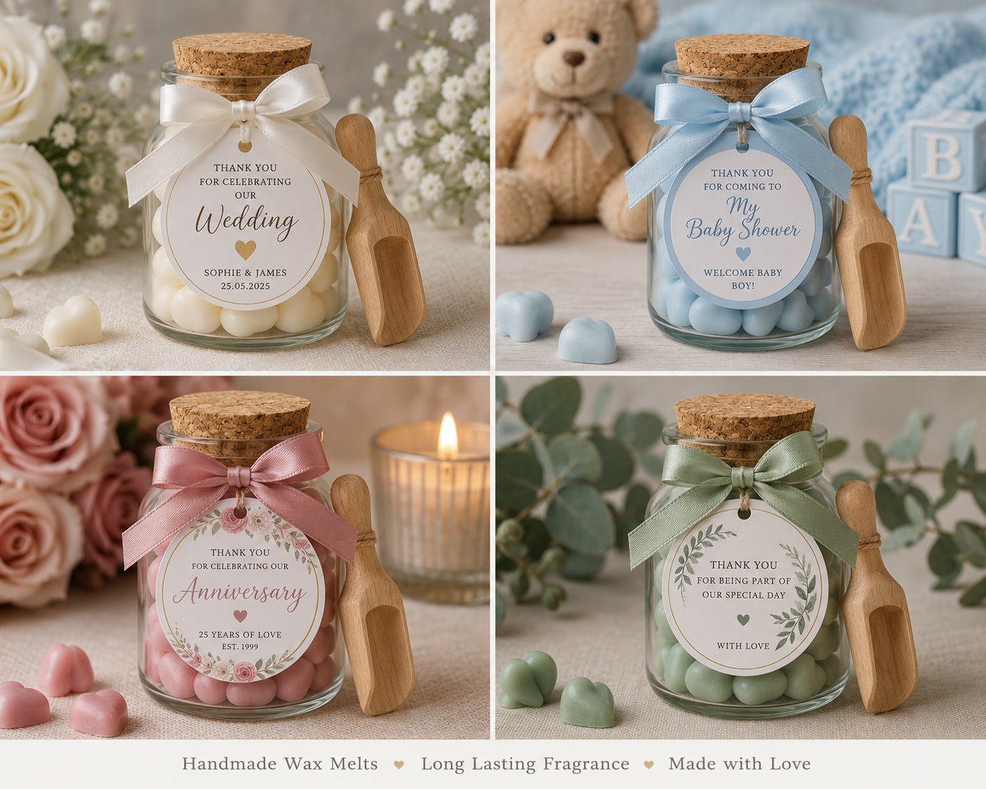 Bath Salt favours - Per 10 Jars