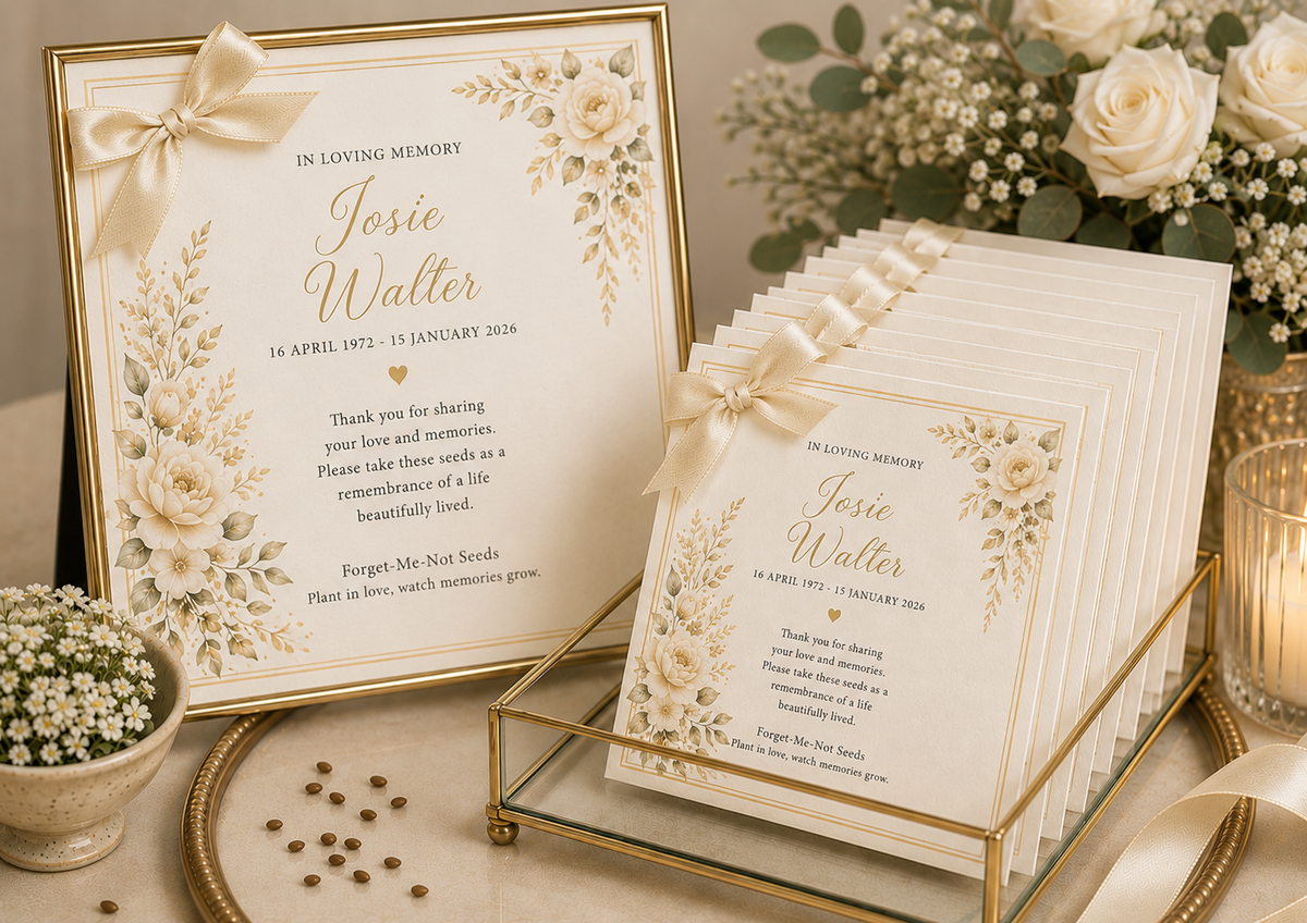 Personalised Memorial Seed Envelopes