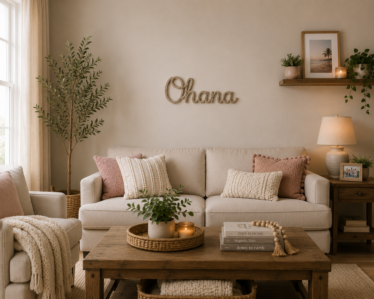 Personalised tricotin family name or meaningful word sign for home decor
