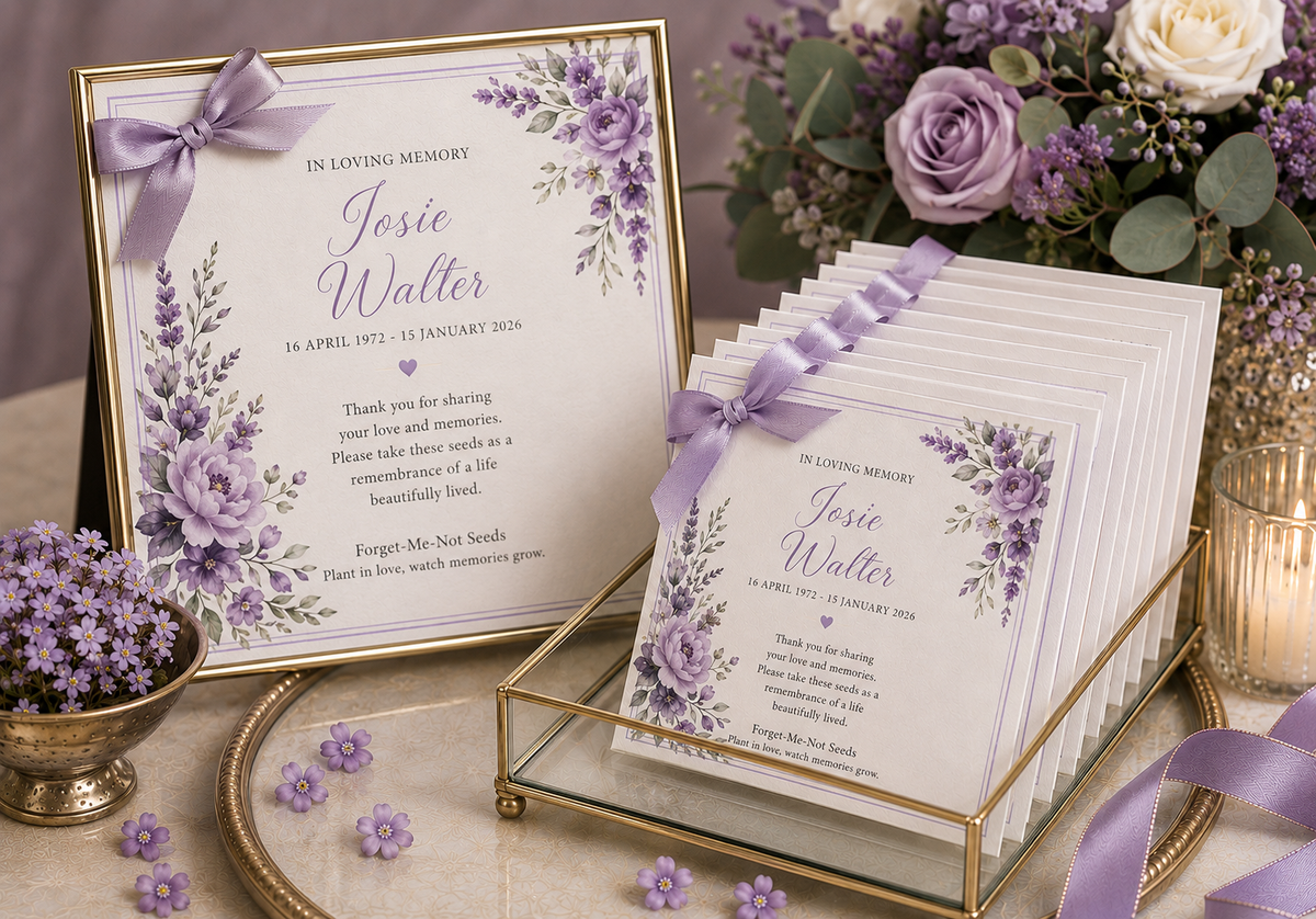Personalised Memorial Seed Envelopes